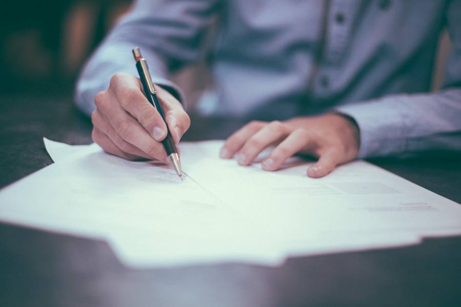 Signed engagement documents